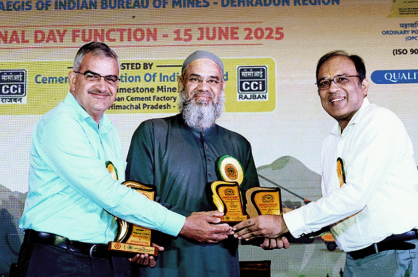 Khyber Cement has been recognised with a series of prestigious accolades during the 34th Mines and Mineral Conservation Week, organised by the Indian Bureau of Mines for the Dehradun Region. The awards reaffirm Khyber Cement’s position as a frontrunner in responsible mining and industrial leadership.