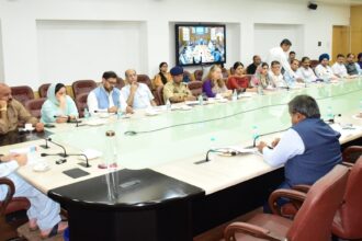 Chief Minister Omar Abdullah chaired a high-level meeting at the Civil Secretariat Jammu to review the delivery of essential services and supplies and the steps taken by the Administration during the current summer season in Jammu division.
