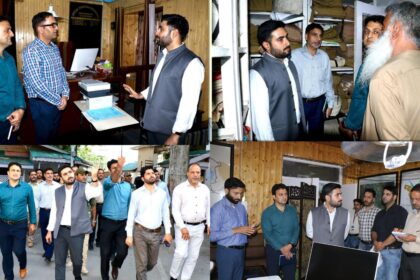 In order to take stock of functioning & infrastructure of various sections of DC office complex, Deputy Commissioner (DC) Srinagar, Akshay Labroo Friday inspected various sections and sub-offices of DC office, Srinagar