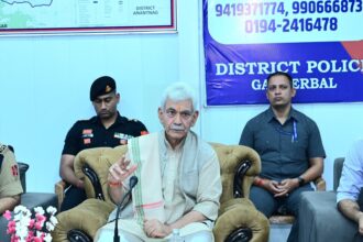 Lieutenant Governor Manoj Sinha on Sunday visited the Baltal Base Camp and reviewed the arrangements for the ongoing Amarnath Yatra.