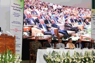 Chief Minister Omar Abdullah delivered the keynote address at the North Zone Regional Conference of the National Legal Services Authority (NALSA) held at SKICC Srinagar. The event focused on justice for defence personnel and tribal communities.