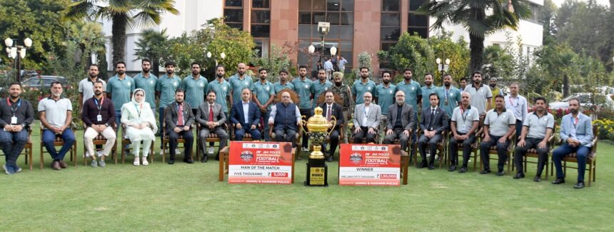 MD & CEO felicitates J&K Bank Team for winning 20th J&K Martyr’s Memorial Football Tournament 2025