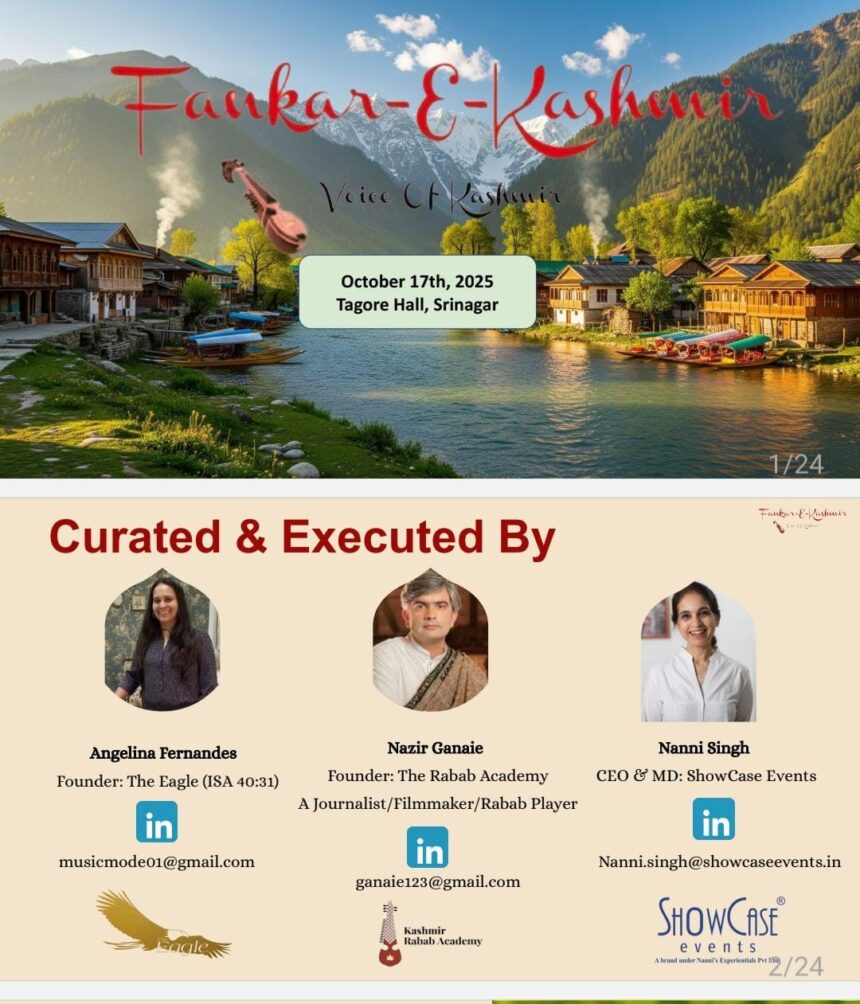 Fankar-E-Kashmir Season 3 Set to Light Up Srinagar’s Tagore Hall on October 17