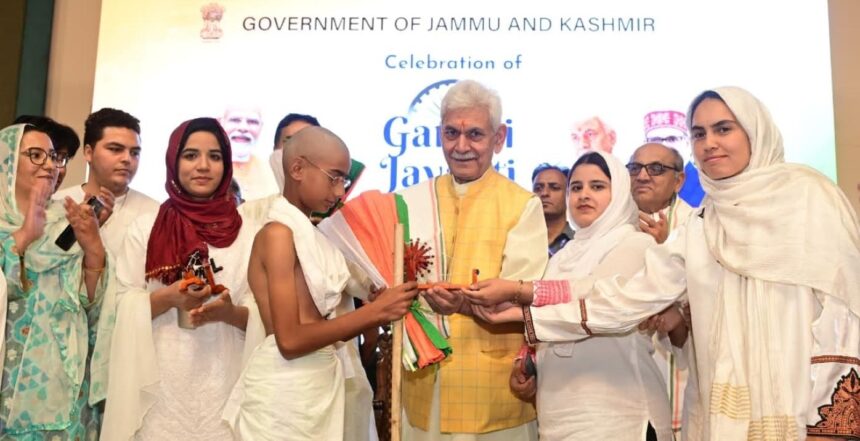 LG Sinha Calls for Embracing Gandhian Ideals to Tackle Contemporary Challenges