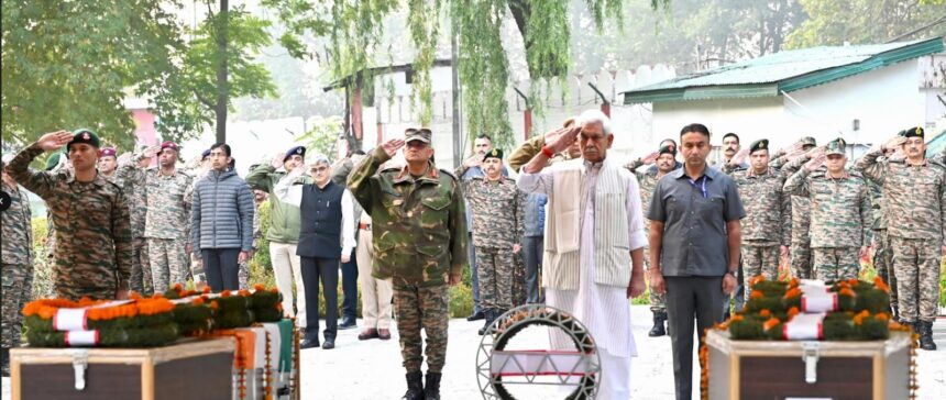 LG Manoj Sinha Pays Tribute to Army Bravehearts Martyred in Kokernag Operation