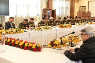 Lieutenant Governor chairs a high-level meeting in Srinagar to review the security situation in Kashmir Division