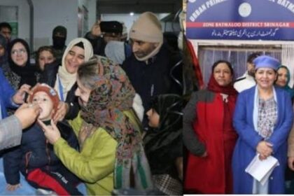 DC Srinagar launches Intensified Pulse Polio Immunization programme at UPHC Batmaloo