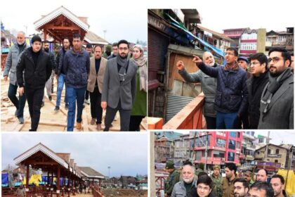 Div Com Reviews Progress of Wooden Pedestrian Bridge at Amira Kadal