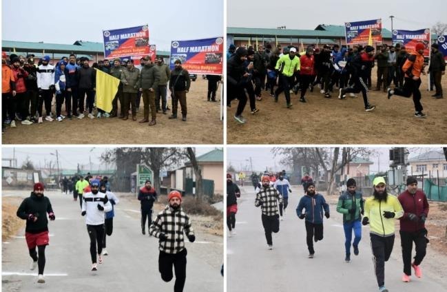J&K Police Organise Half Marathon Under CAP in Budgam