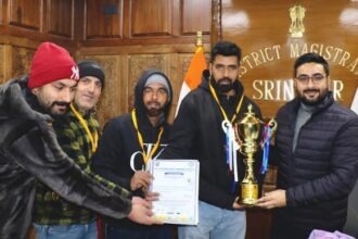 DC Srinagar felicitates J&K Deaf Cricket Team for wining "IDCA 4th Test National Cricket Championship"