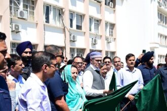 CM Omar flags off seven ambulances for five J&K districts under JKSPDC CSR initiative